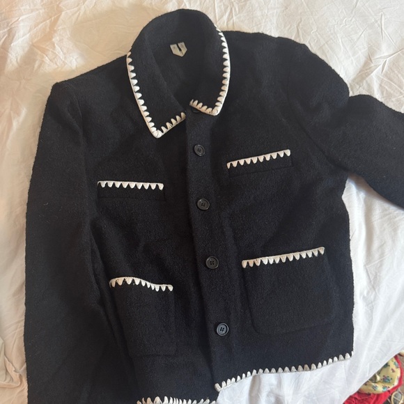 Arket Jackets & Blazers - Arket Black Blazer with White Trim